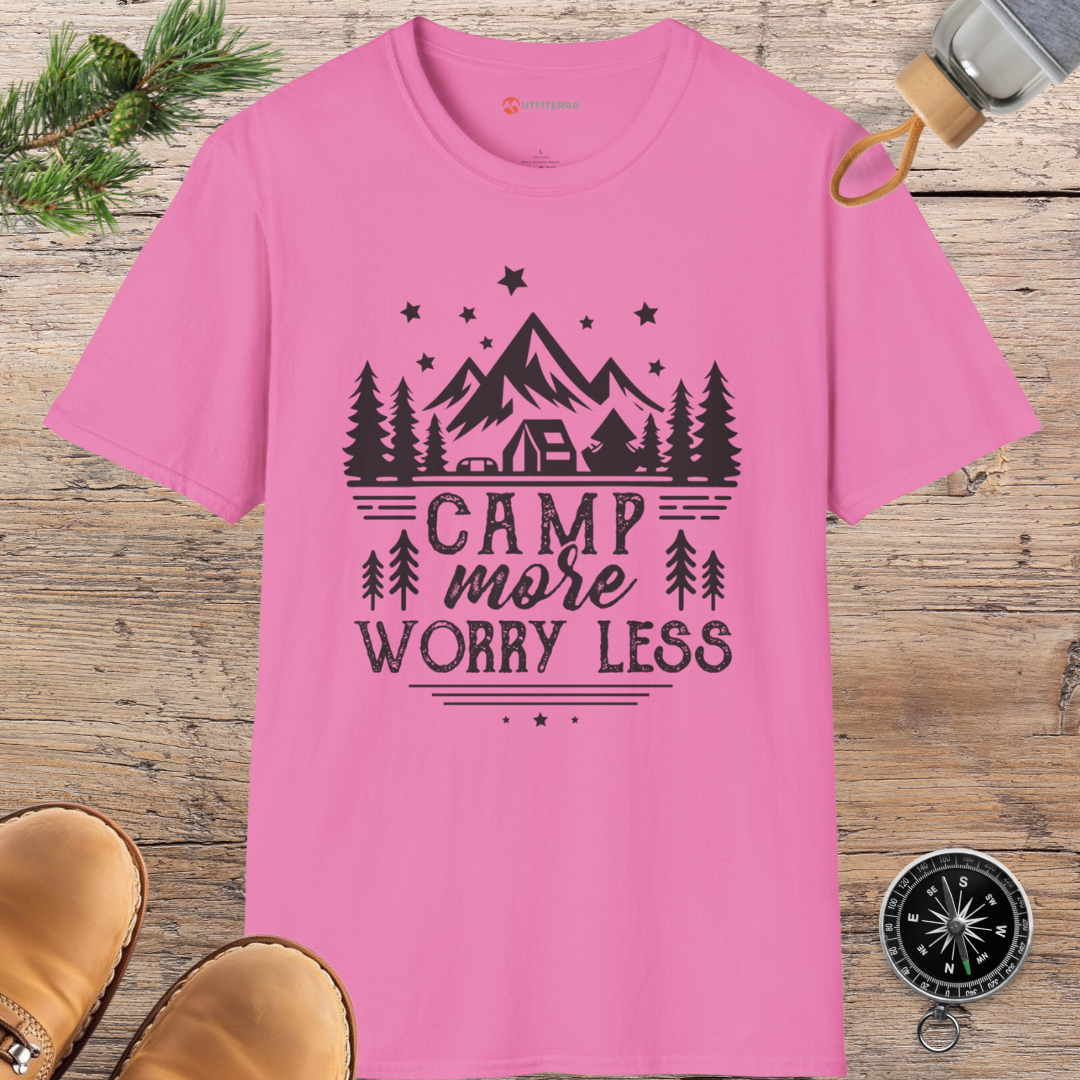 Camp More, Worry Less Vintage  T-shirt