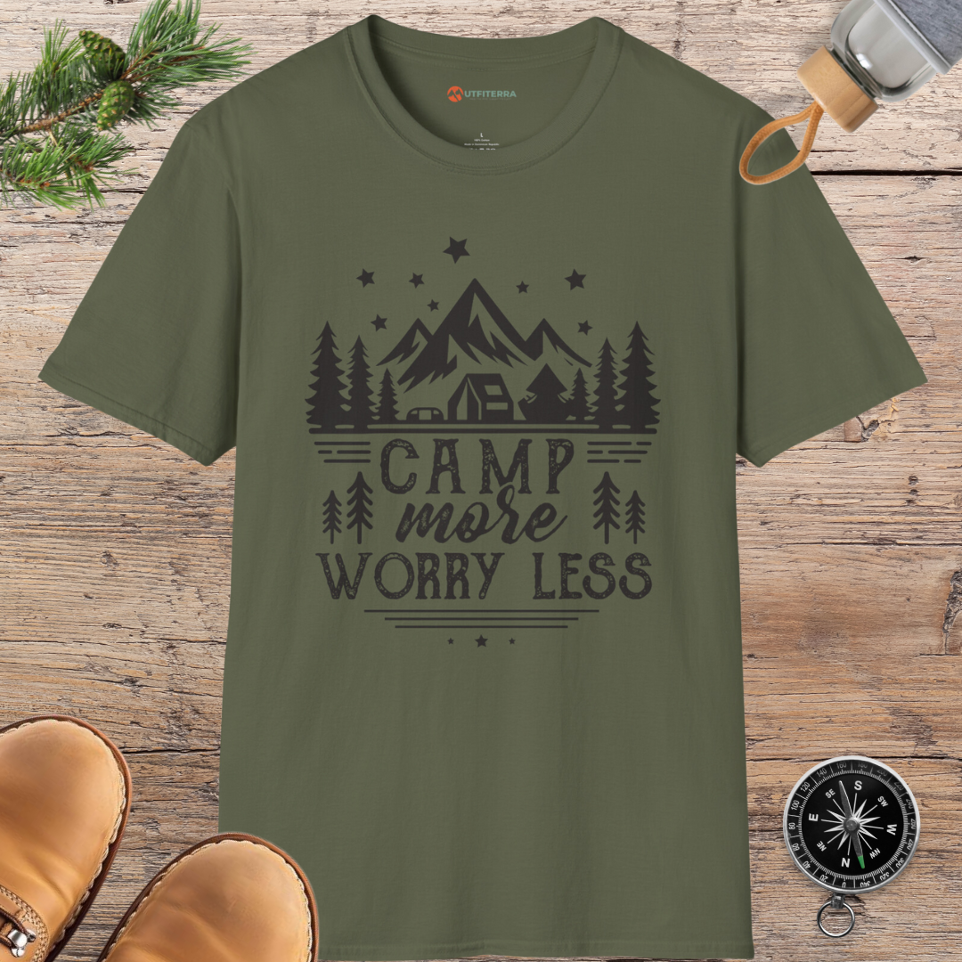 Camp More, Worry Less Vintage  T-shirt