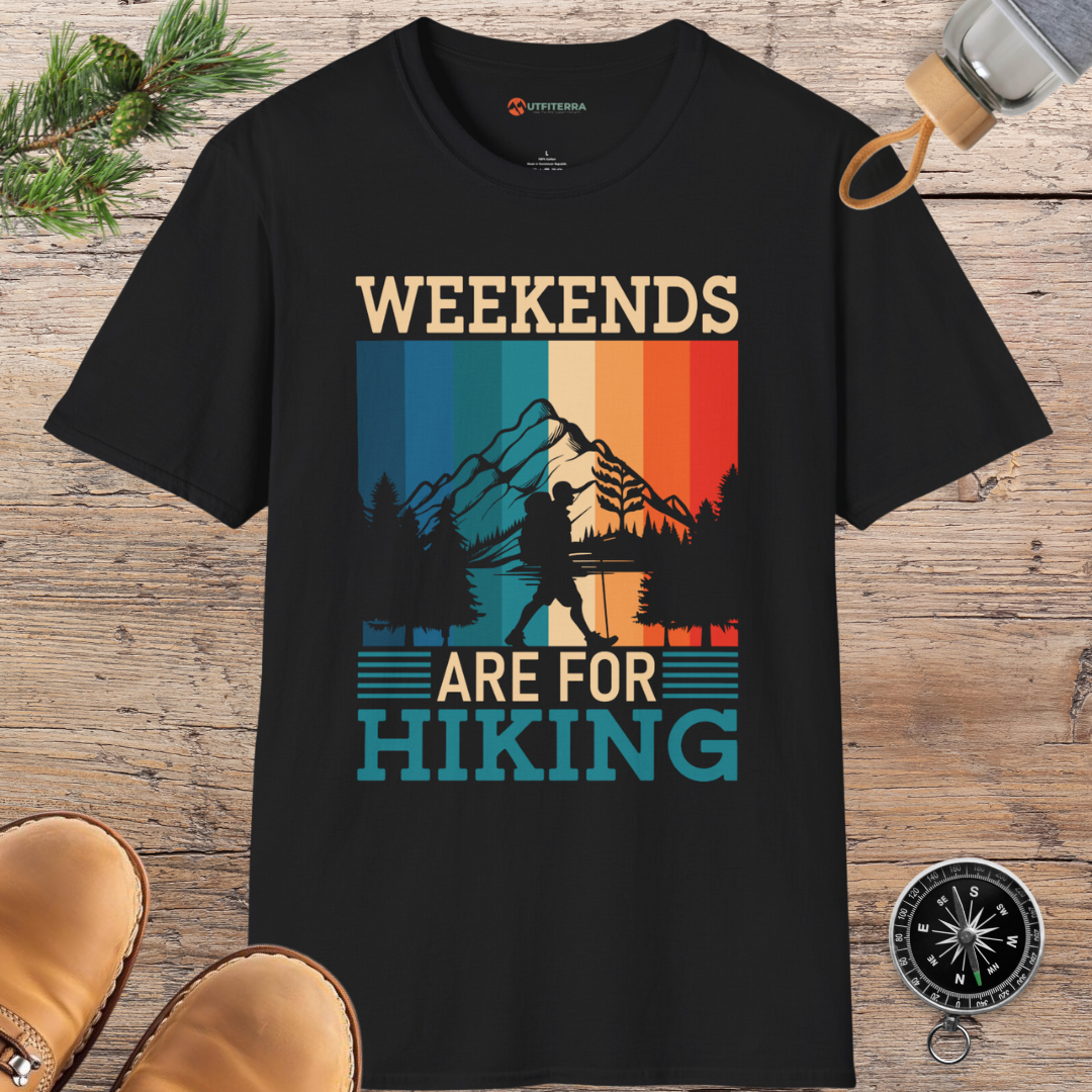 Weekends Are for Hiking Retro T-shirt