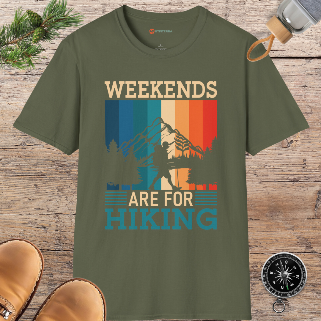 Weekends Are for Hiking Retro T-shirt