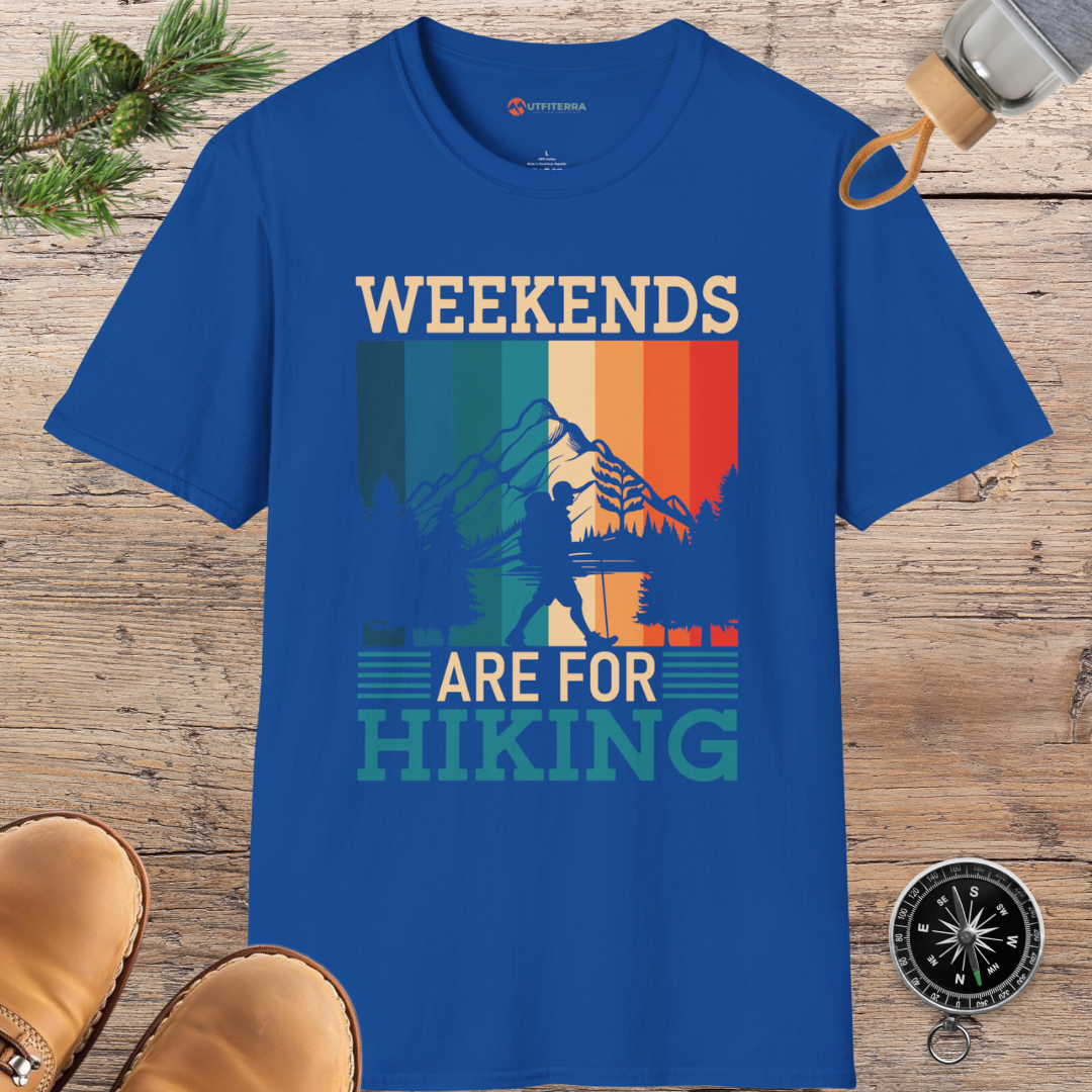 Weekends Are for Hiking Retro T-shirt