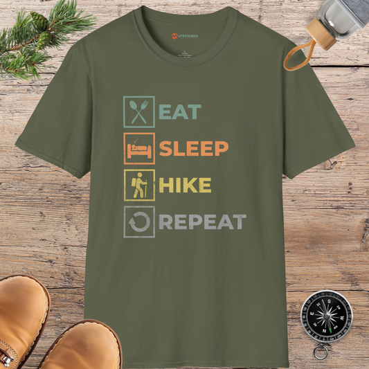 Eat, Sleep, Hike, Repeat T-shirt