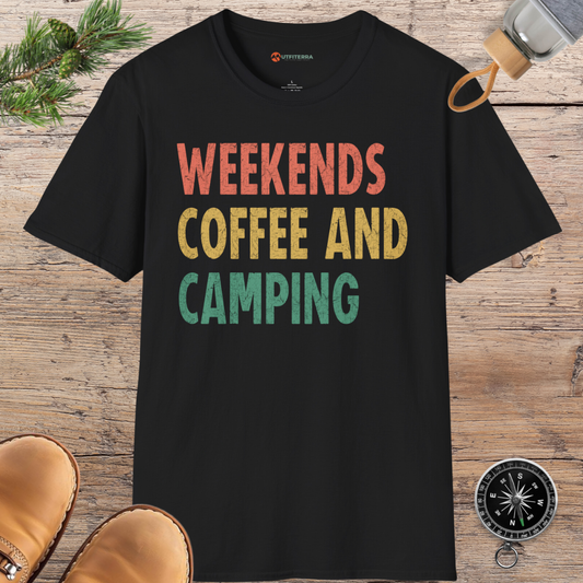 Weekends Coffee and Camping T-shirt